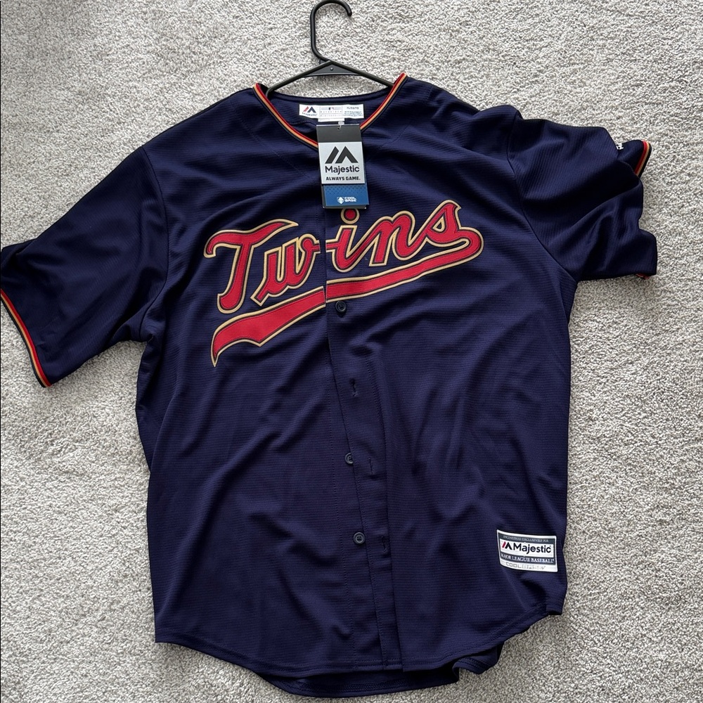 Majestic Dark Blue Twins Jersey